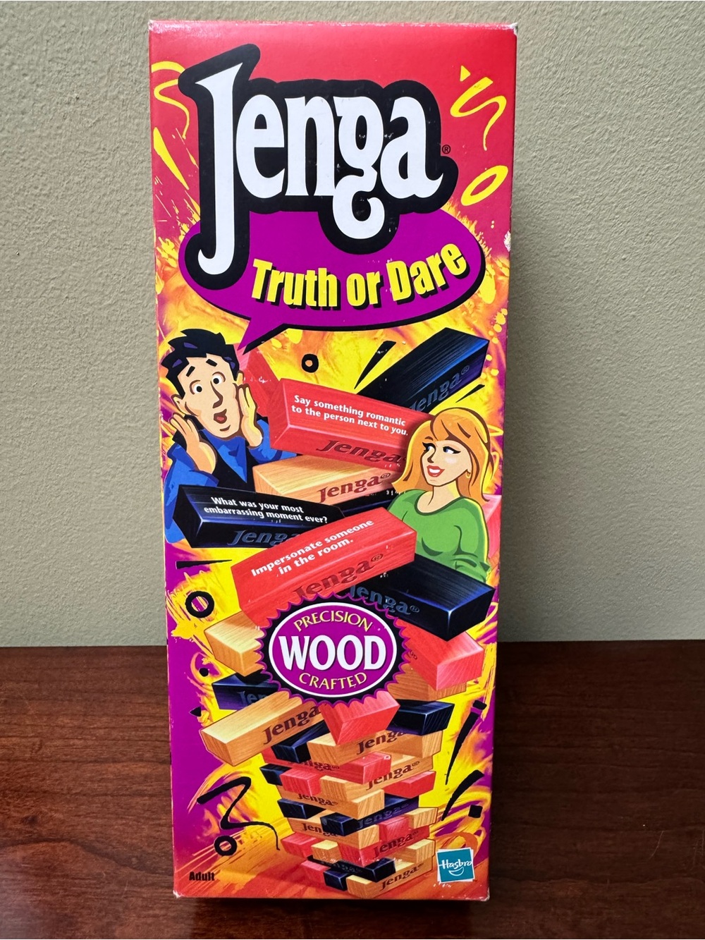 Vintage 2000 Jenga Truth or Dare Party Game Milton Bradley Hasbro Complete